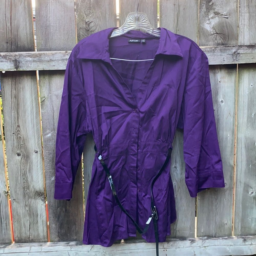 Apt.9 purple button Down shirt sz. 1X